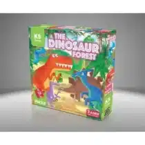 KS Games Dinosaur Forest Puzzle – 12 pièces XL, format 34 × 48 cm, carton épais avec poster, dès 3 ans, stimule la motricité et l’observation.