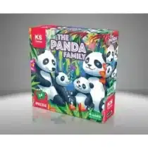 Puzzle KS Games Panda Family – 24 pièces grand format (≈34×48 cm), motif pandas en forêt, carton épais antireflet, conçu dès 4 ans pour éveil et motricité.