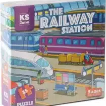 Puzzle KS Games The Railway Station – 35 pièces (≈33×23 cm), adapté dès 5 ans, carton épais, surface antireflet, favorise motricité, logique et imagination.