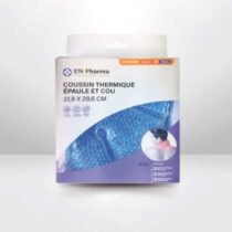 Coussin thermique L2N Pharma épaule & cou – 31,9 × 29,6 cm, gel réutilisable chaud/froid, apaise tensions cervicales, trapèzes et haut du dos, housse lavable.