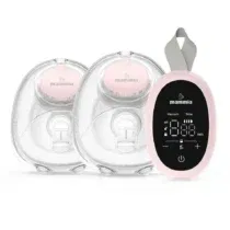 Tire‑lait double électrique Mammia Duoflex rose – système mains libres, silencieux, 3 modes, écran tactile, 5 embouts, USB‑C. Confort & efficacité pour mamans actives.