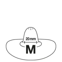 Lot de 2 bouts de sein NUK Taille M (20 mm) en silicone ultra-fin, forme triangulaire, 4 orifices, rapprochement peau-bébé, boîte hygiénique.