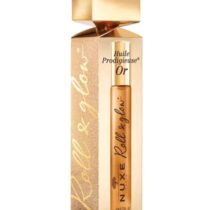 NUXE Huile Prodigieuse Or Roll & Glow – huile sèche roll-on 8 ml aux 7 huiles végétales + nacres dorées, illuminateur nomade pour visage, décolleté & cheveux.