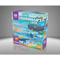 Puzzle KS Games The Fisherman’s Luck – 24 pièces grand format (≈34 × 48 cm), pour enfants dès 4 ans, carton épais, supports poster, écologique.