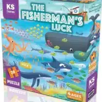 Puzzle KS Games The Fisherman’s Luck – 24 pièces grand format (≈34 × 48 cm), pour enfants dès 4 ans, carton épais, supports poster, écologique.