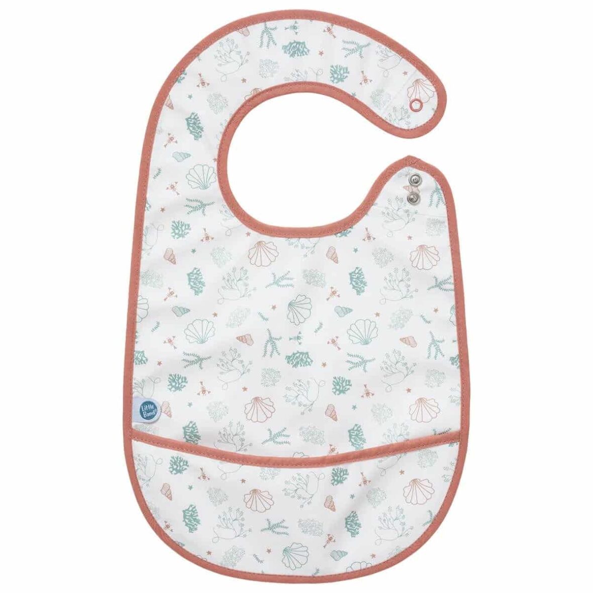 Little Band Bavoir à poche Imperméable SeaSide Romance – Coton enduit 6m+