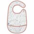 Bavoir coton enduit Little Band Seaside Romance blanc – imperméable, poche récupératrice, fermeture scratch douce, dimensions 17×28 cm, certifié Oeko‑Tex.