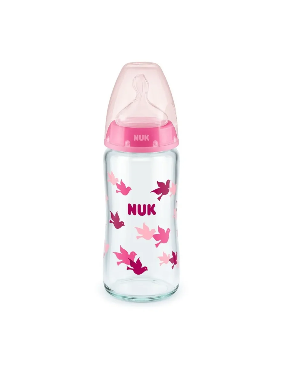 Nuk Biberon first choice+ Température control 240 ml en Verre – Rose