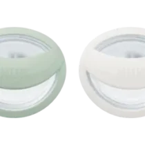 Sucette NUK MommyFeel 0‑9 mois – tétine en silicone ultra-douce, design imitant le sein, boîte réutilisable, sans BPA. Recommandée pour allaitement.