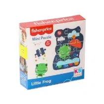 Mini puzzle Fisher-Price Grenouille – 10 pièces antichoc, dès 3 ans, développe la motricité, petit format pratique pour voyages ou cadeaux