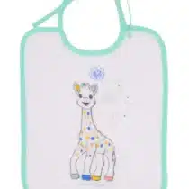 Coffret 7 bavoirs Sophie la Girafe à lacets – Édition Anniversaire. Dès la naissance, en coton doux. Cadeau idéal, disponible sur BebeMaman.ma.