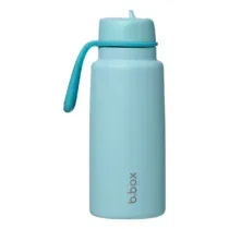 BBox Gourde Isotherme 1L Lagoon : grande capacité, inox double paroi, garde vos boissons fraîches 24h et chaudes 8h. Avec couvercle rabattable pratique, idéale pour enfants & adultes.