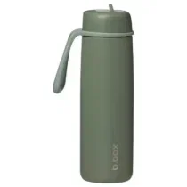 BBox Gourde Isotherme 690ml Olive : bouteille inox pratique et élégante, conserve le froid 24h et le chaud 8h. Avec couvercle rabattable, sans BPA, idéale pour enfants et adultes.