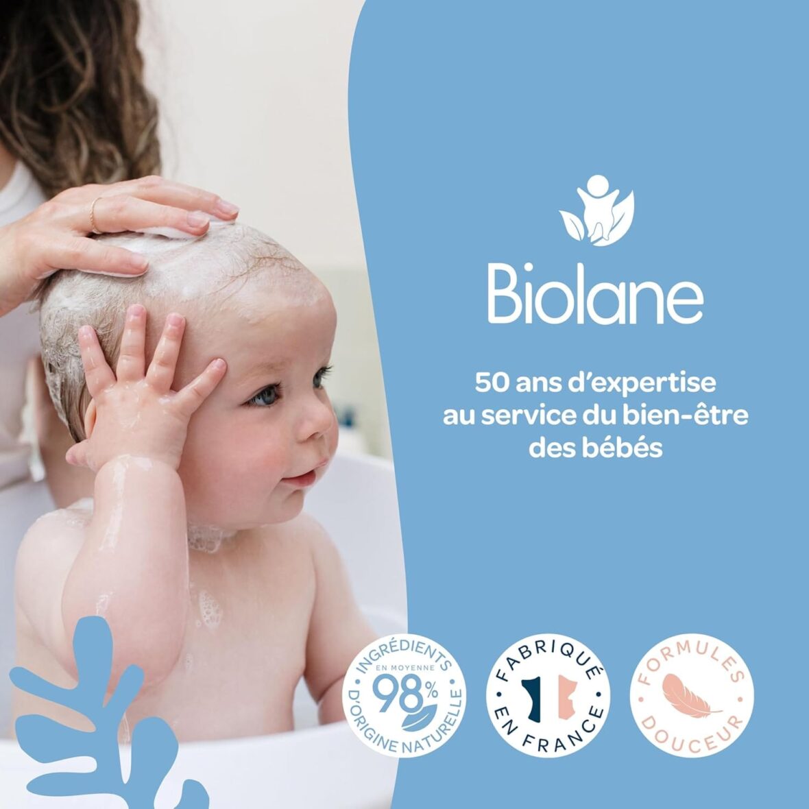 Biolane Shampooing Doux au Lin pour Bébé – 350 ml- 7 – bebemaman