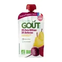 Good Goût Gourde Bio Poire Williams Betterave 4 Mois – 120 g