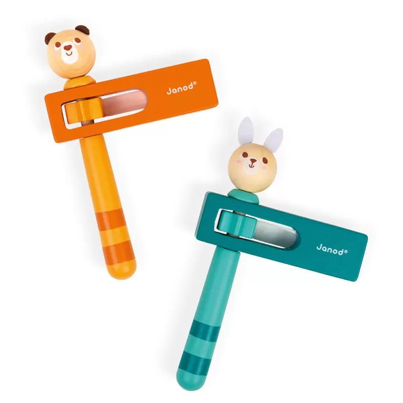Janod Crécelle en bois – Ours – 2 – bebemaman