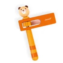 crécelle en bois Janod en forme d’ours pour bébé