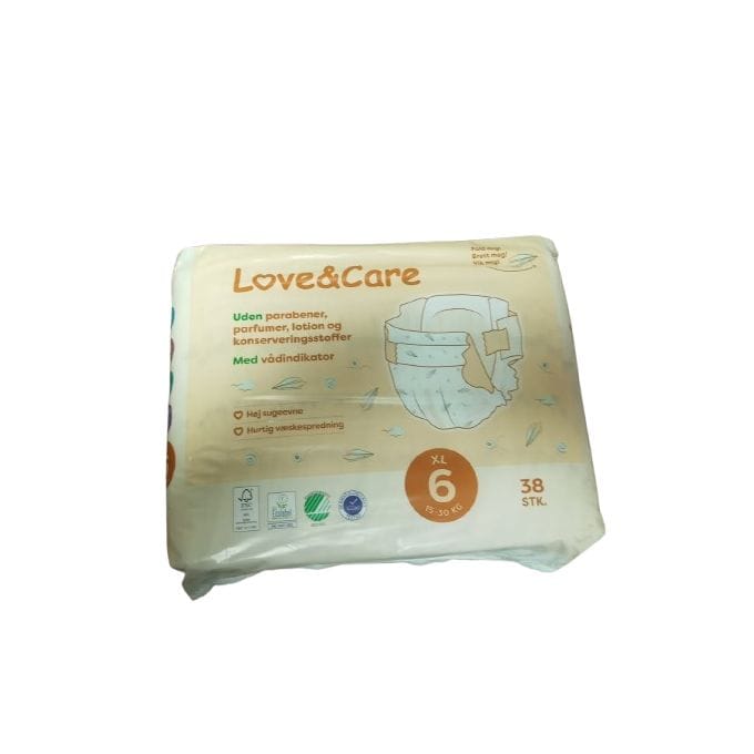 Love & Care – Couche Taille 6 (15-30 kg) – 38 unités