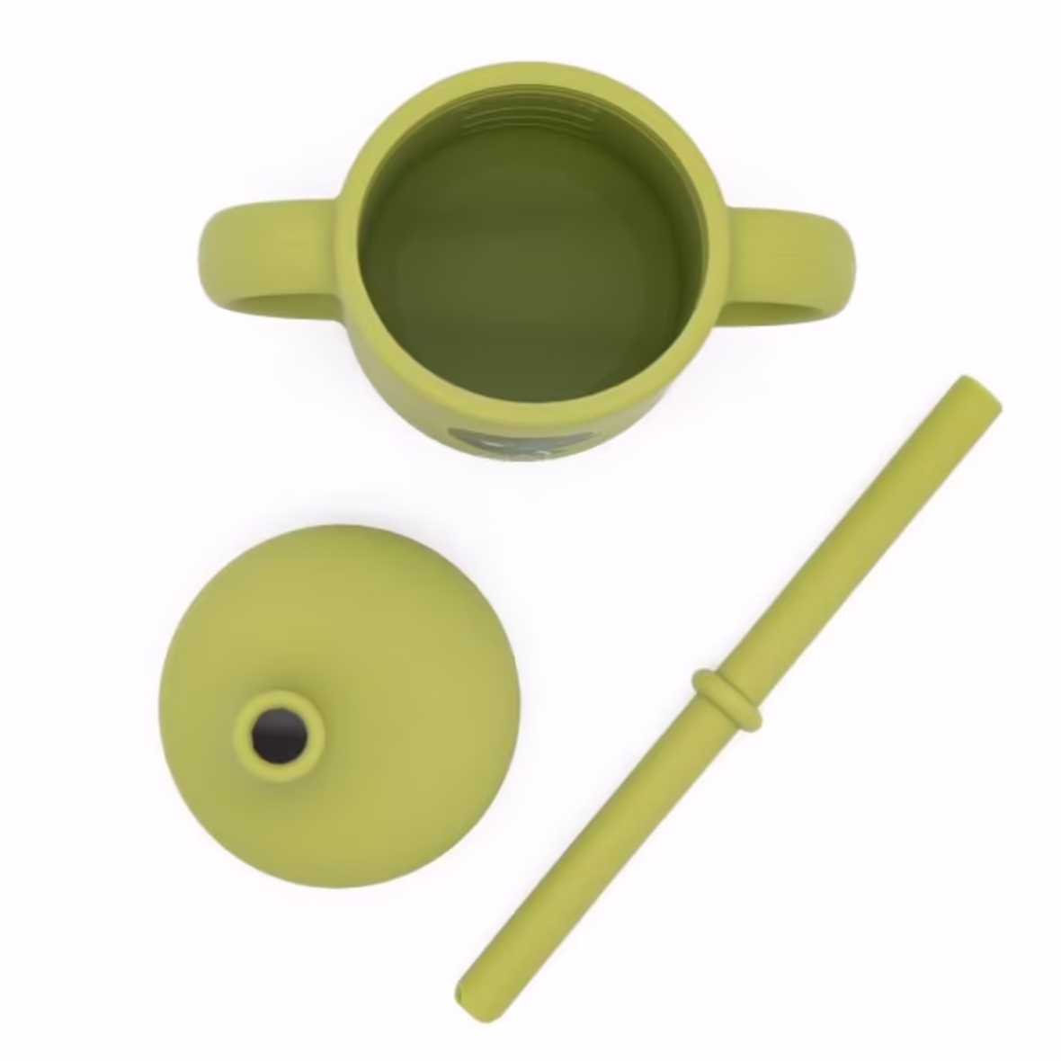 Sassi Gobelet en Silicone avec Poignées et Paille Dinosaure – 3 – bebemaman