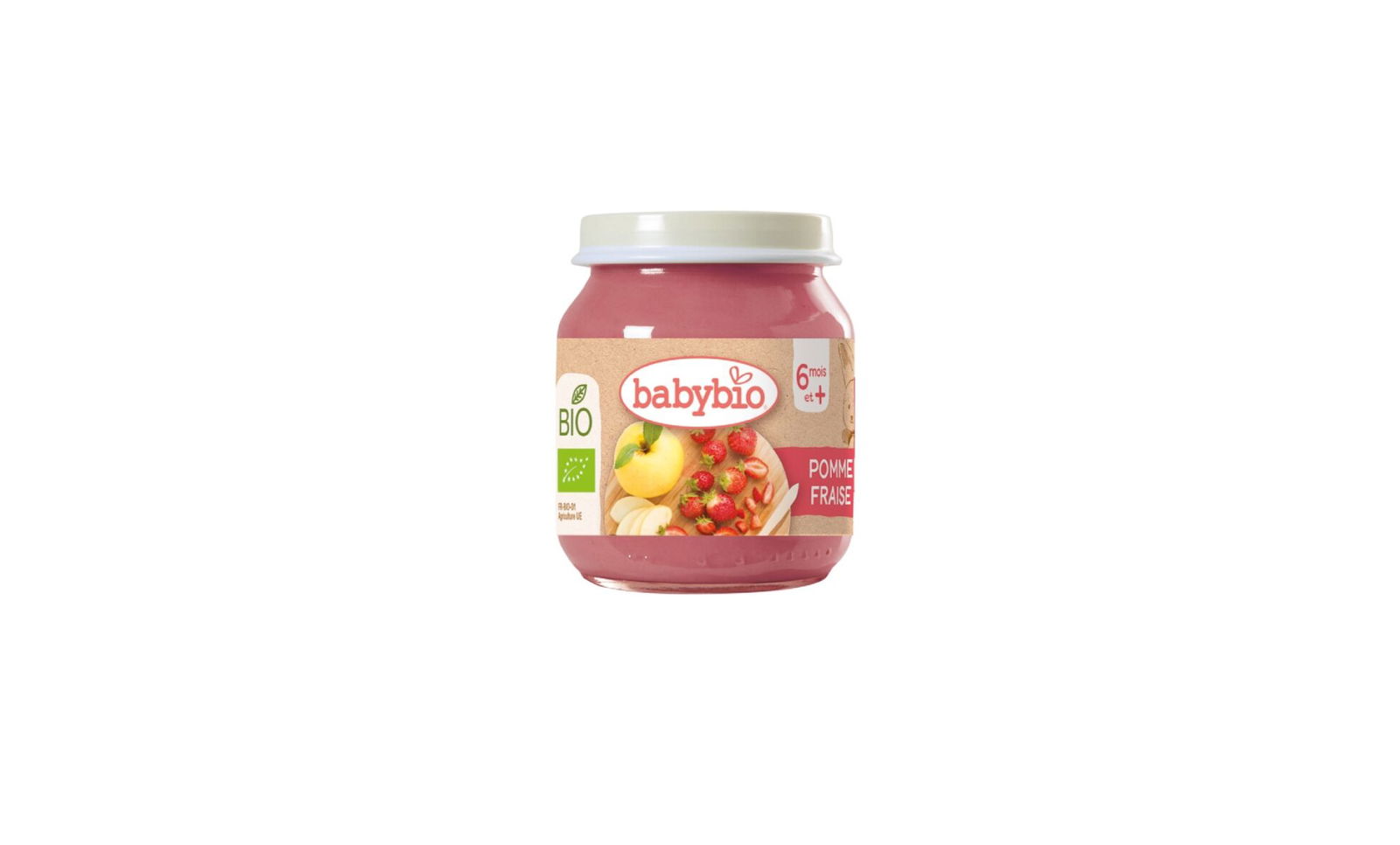 Babybio Confit Pomme Fraise Bio 6mois+