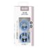 Lot de 2 sucettes Bibs rondes Studio Colour Sky Blue 6-18 mois en latex naturel, sans BPA. Disponibles chez Bebemaman.ma đ