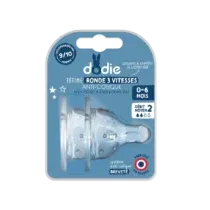 Dodie Tétines plates 0-6 mois silicone