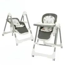 Kidilo Chaise Haute Balancelle Gris bébé