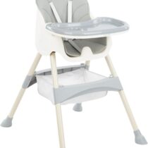 KikkaBoo Chaise Haute Brie Grie bébé