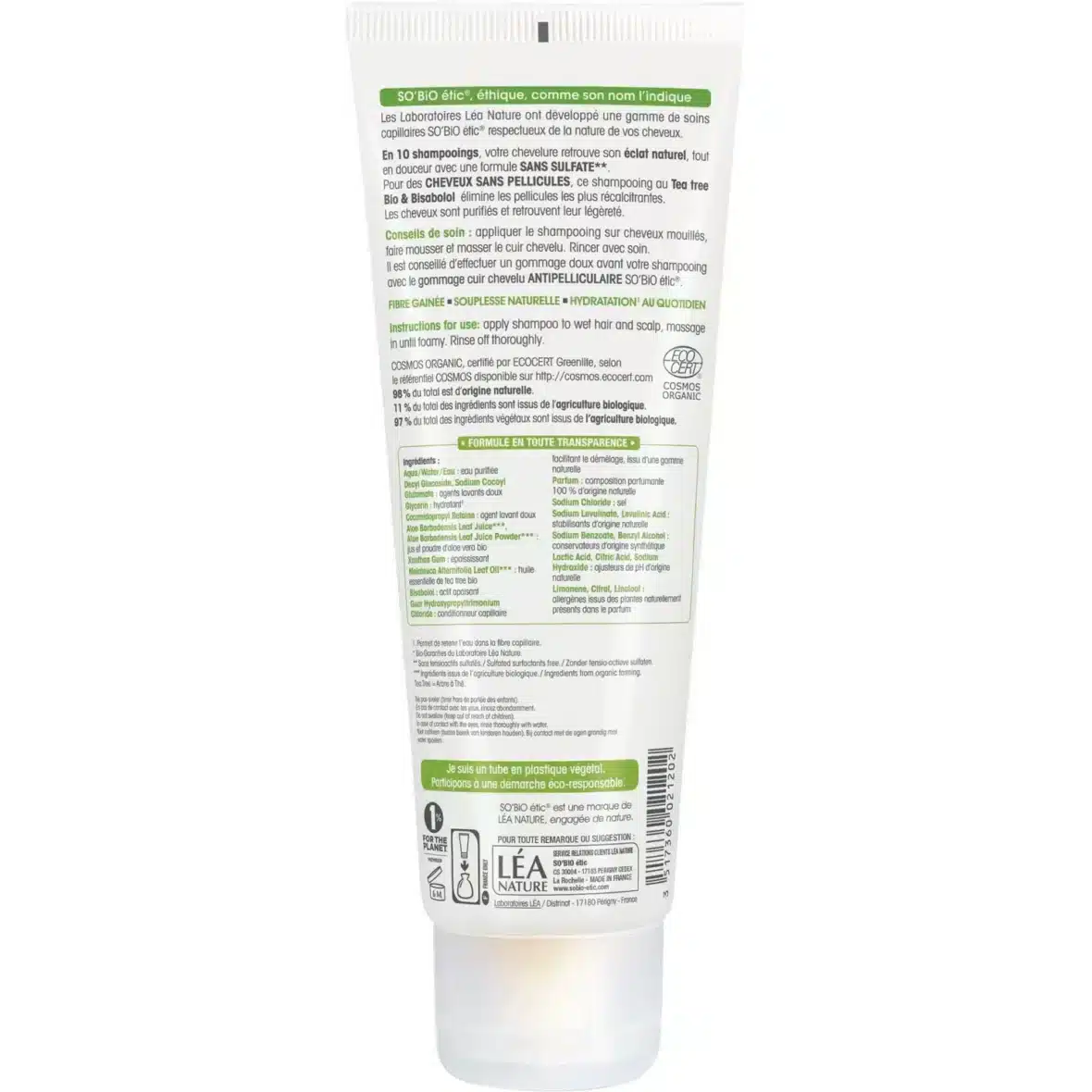 Shampoing Antipelliculaire Tea Tree Bio SO’BiO étic -2- bebemaman