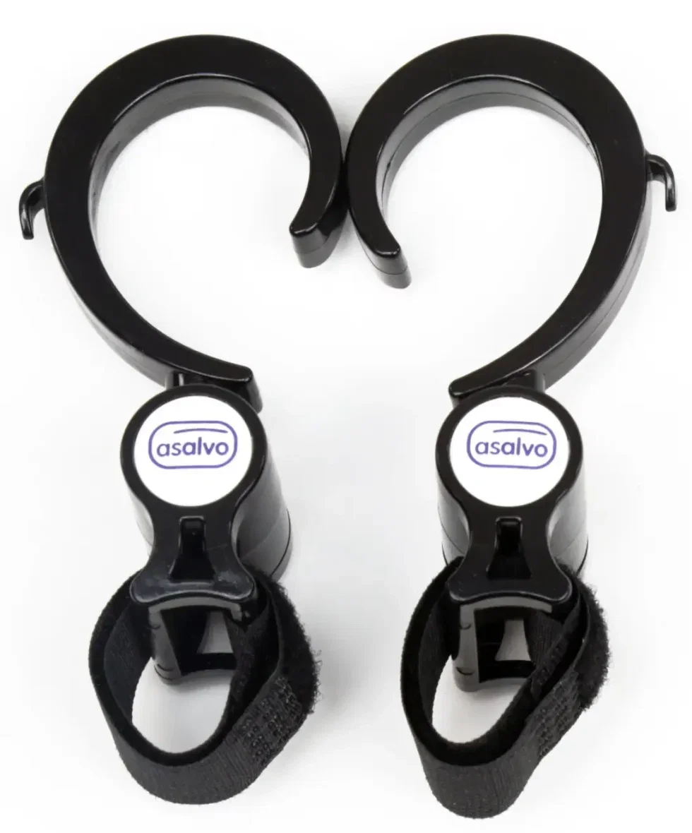 Asalvo Lot de 2 Crochets Universels Pratiques pour Poussettes et Berceaux