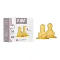 Bibs Lot de 2 tétines rondes en latex à débit lent pour biberons