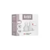 Bibs Lot de 2 tétines rondes en silicone à débit moyen pour biberons 2mois+