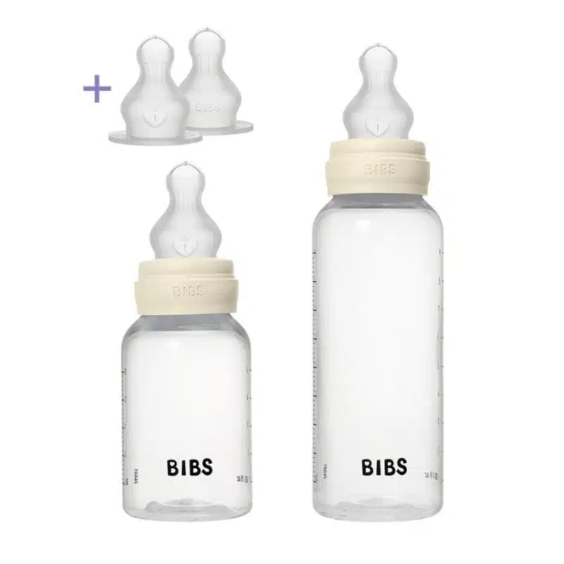 Bibs Pack Biberons ronds Grow and Flow en silicone 150ml et 270ml – Ivoire