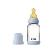 Bibs biberon en verre rond Baby blue 120ml latex
