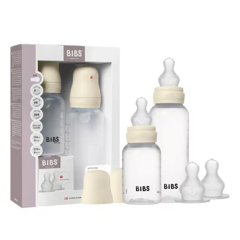 Bibs Pack Biberons ronds Grow and Flow en silicone 150ml et 270ml – Ivoire