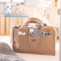 Hamur Panier Rangement Couches et Essentiels Marron