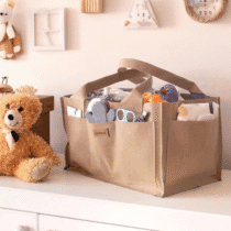 Hamur Panier Rangement Couches et Essentiels Marron