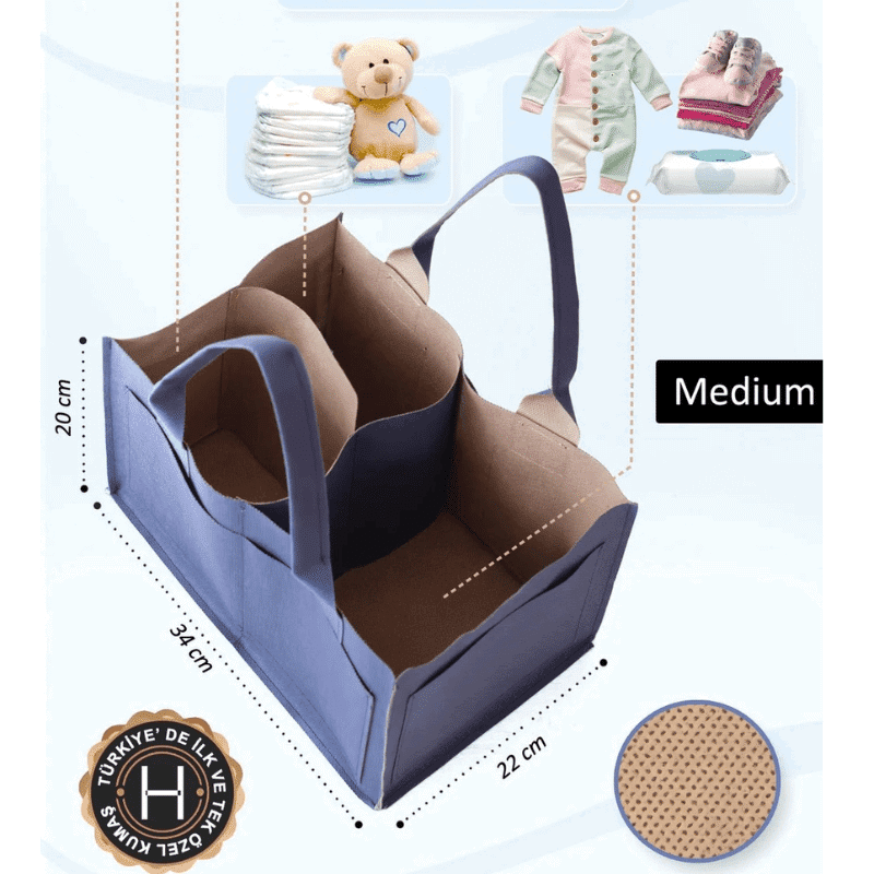 Hamur Panier Rangement Couches et Essentiels Marron -4- bebemaman