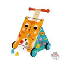 Janod chariot de marche chat multi activités