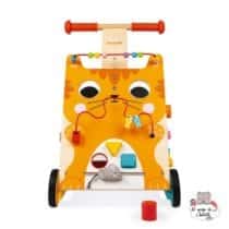Janod chariot de marche chat multi activités