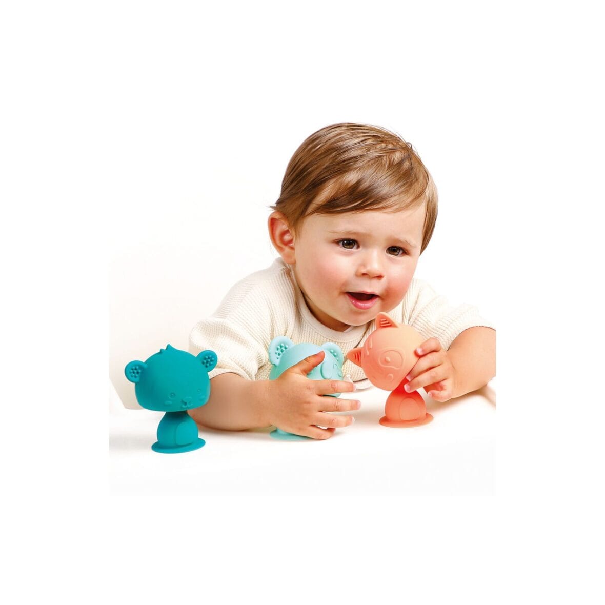 Ludi Swing Pop Animaux Rigolos à Ventouse Vert -2- bebemaman