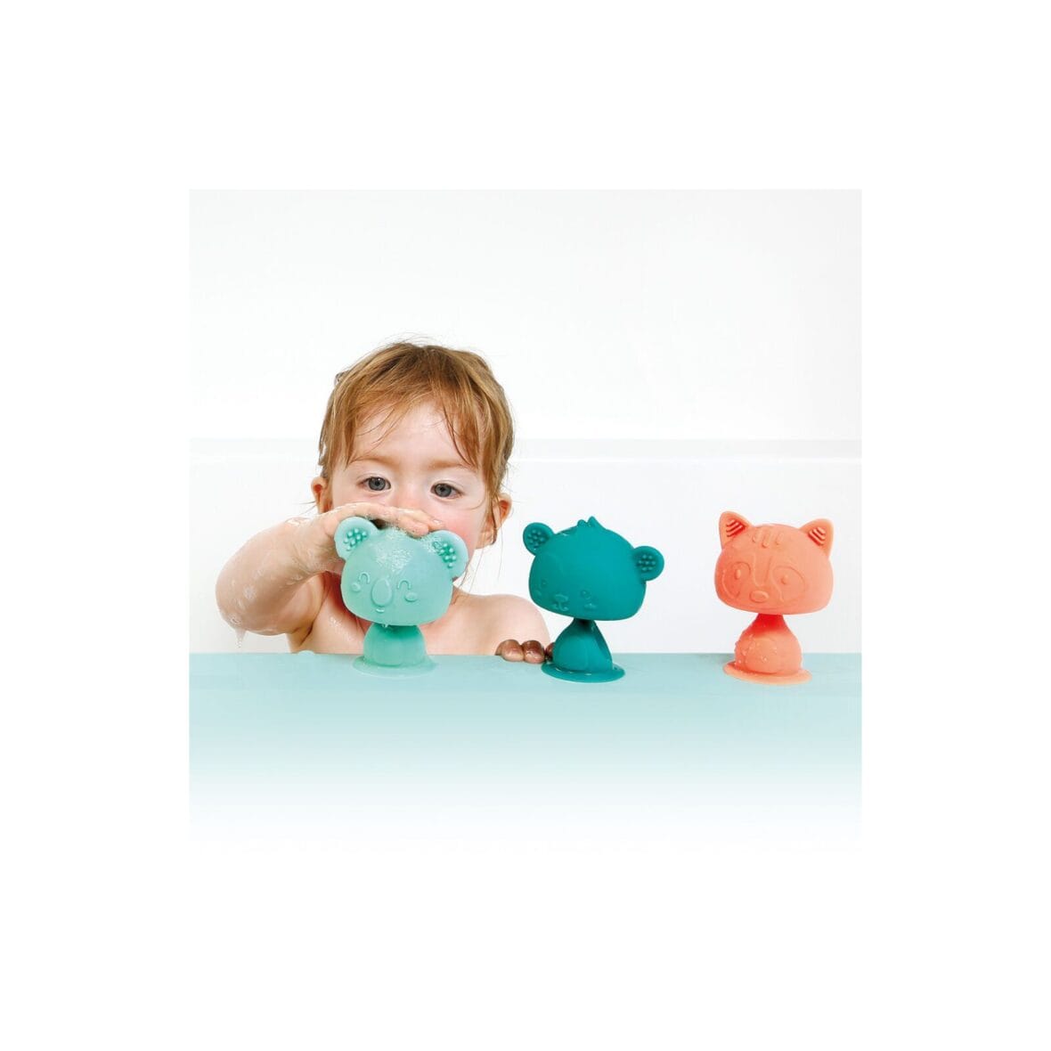 Ludi Swing Pop Animaux Rigolos à Ventouse Vert -3- bebemaman