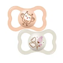 Mam Sucettes Mini Air 6 mois+ Orange/Beige