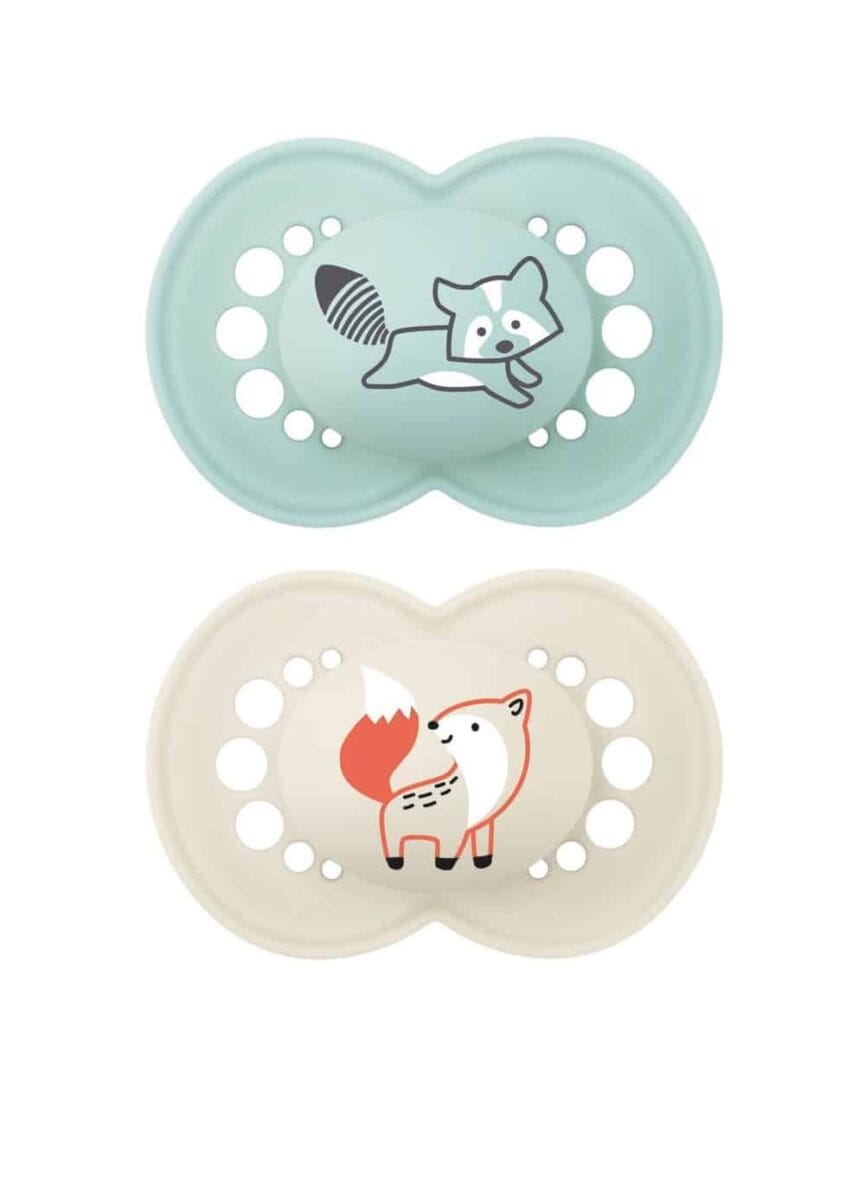 Mam Lot de 2 Sucettes Original 6mois+ Vert/Beige