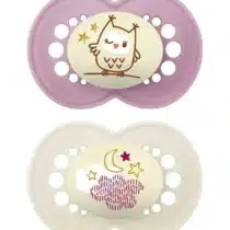 Mam Sucettes Original Nuit 6mois+ Mauve/Blanc