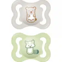 Mam sucettes Lot 2 sucettes Mini Air 0-6 mois Vert/Gris
