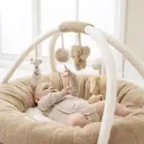 Nattou Tapis Teddy pouf avec arches naturel beige