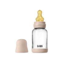 biberon en verre Bibs 120ml latex débit lent rose poudré