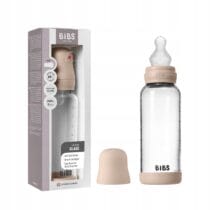 bibs biberon en verre 240ml rose poudré