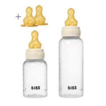 Bibs Pack Biberons ronds Grow and Flow en latex 150ml et 270ml - Ivoire